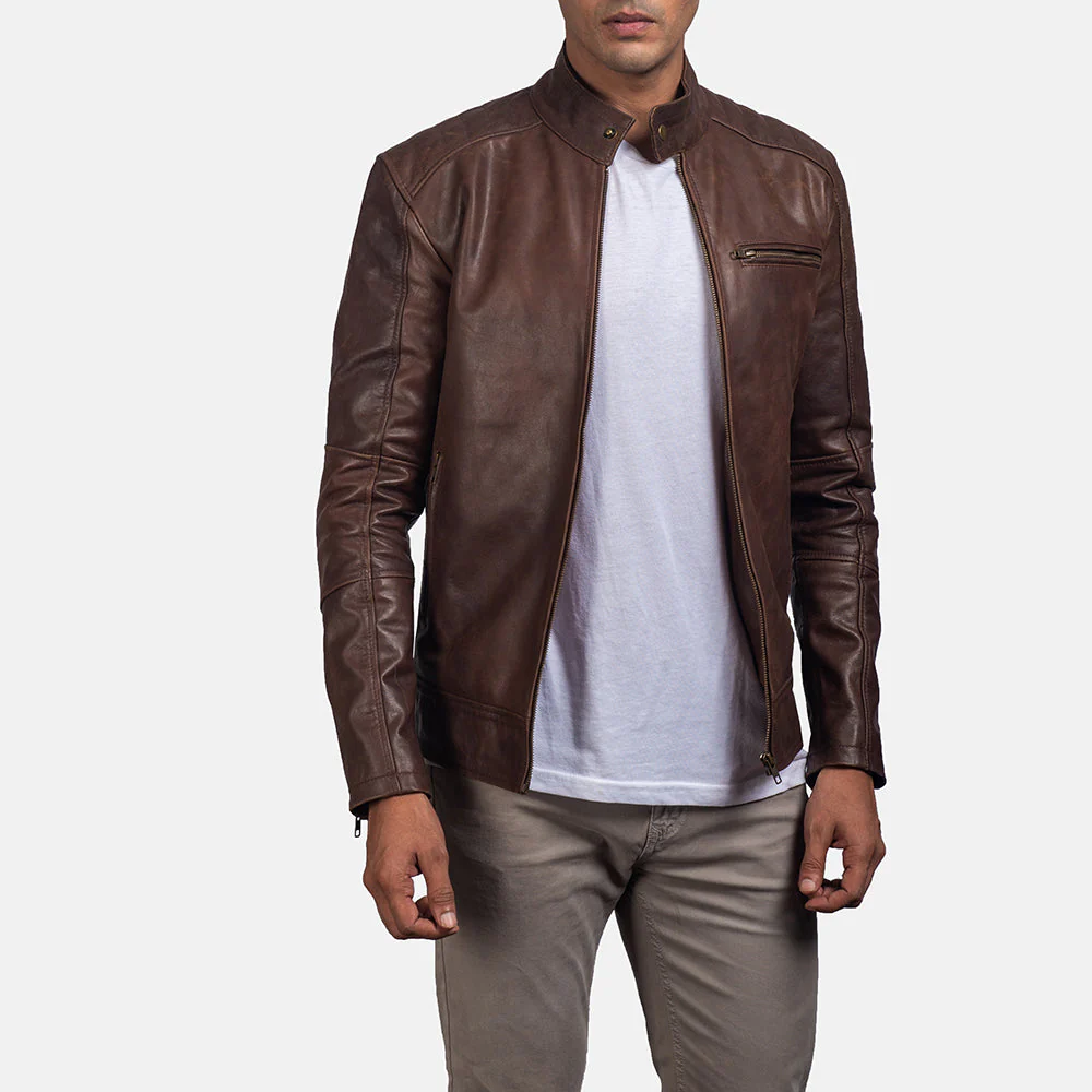 Brown Biker Style Jacket