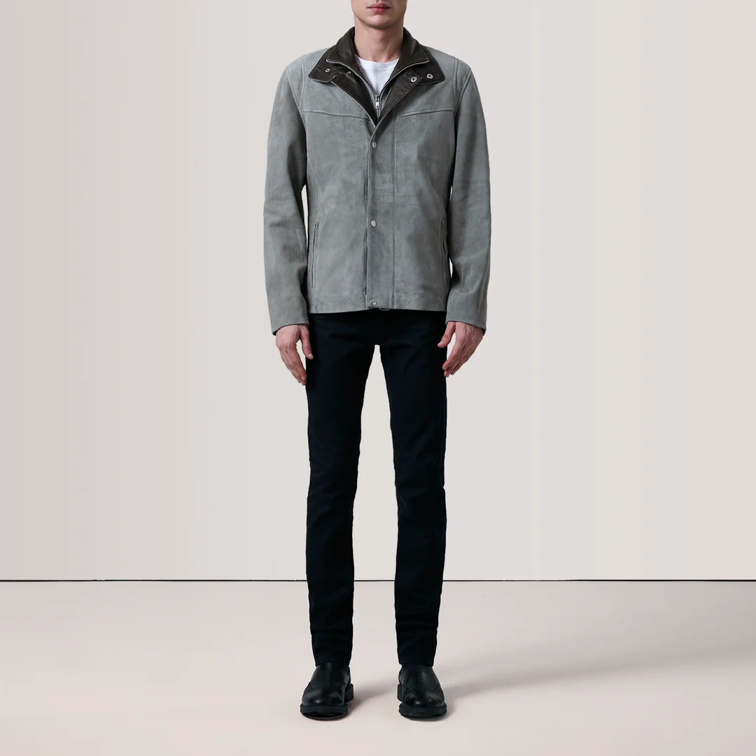 Grey Minimal Style Jacket - Image 4