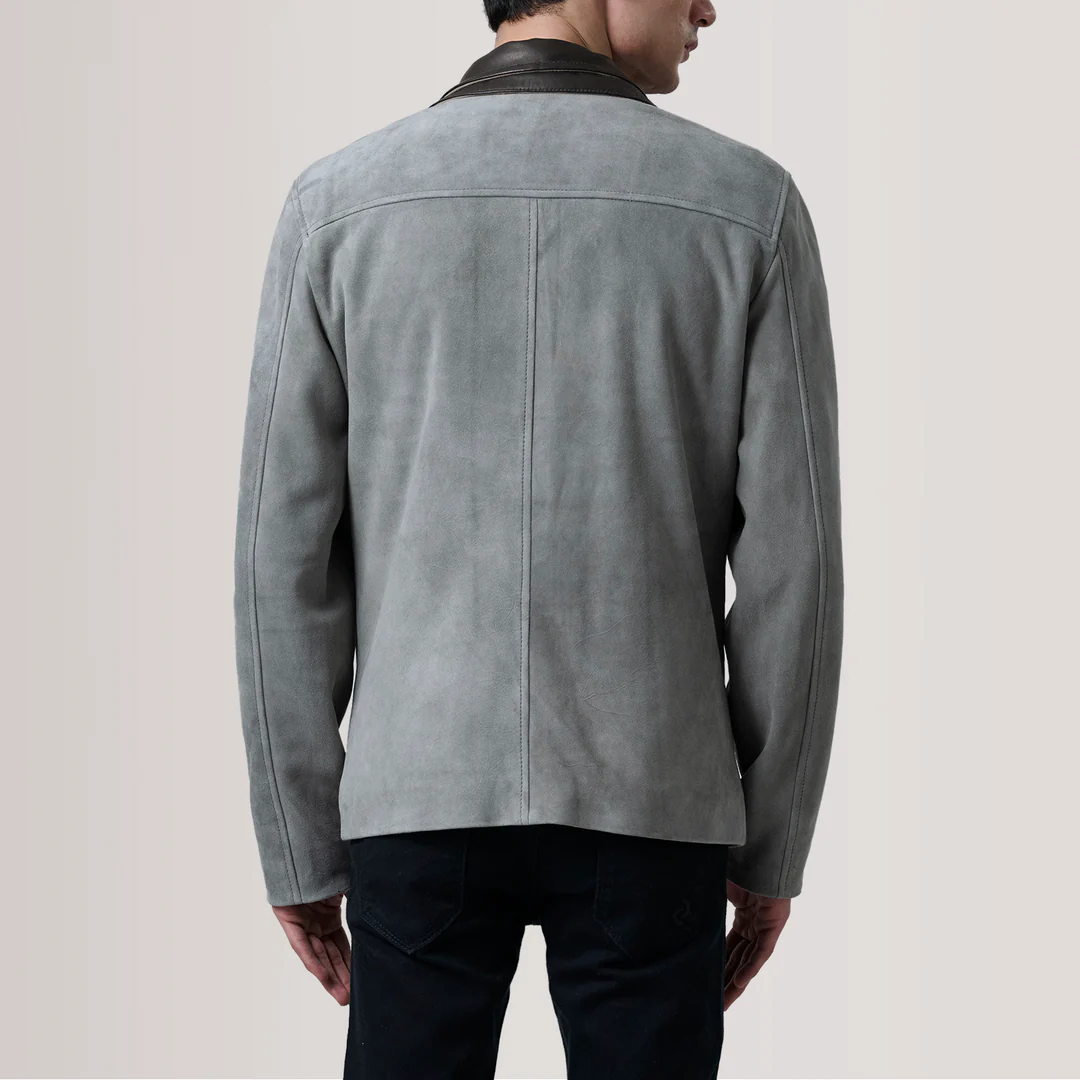Grey Minimal Style Jacket - Image 2