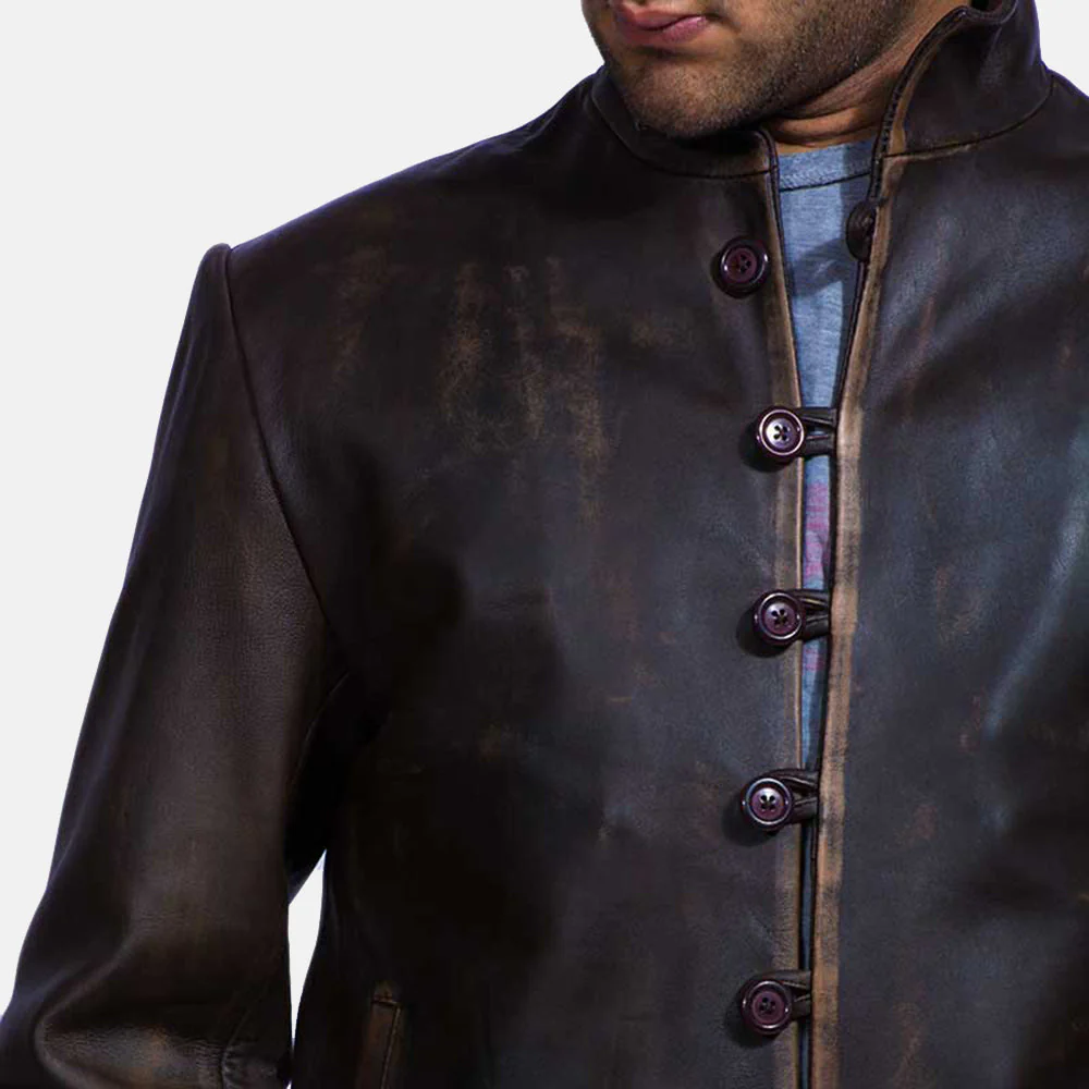 Dark Brown Vintage Style Jacket - Image 2