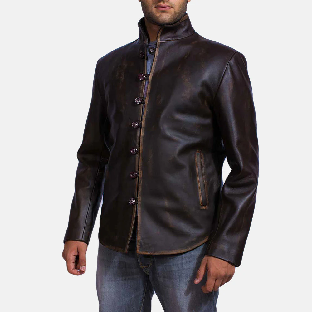 Dark Brown Vintage Style Jacket - Image 4