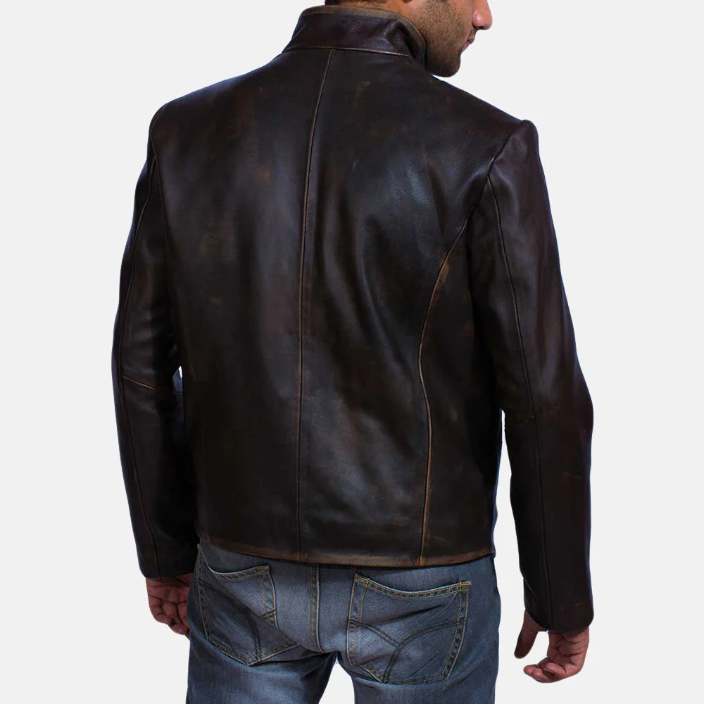 Dark Brown Vintage Style Jacket - Image 3