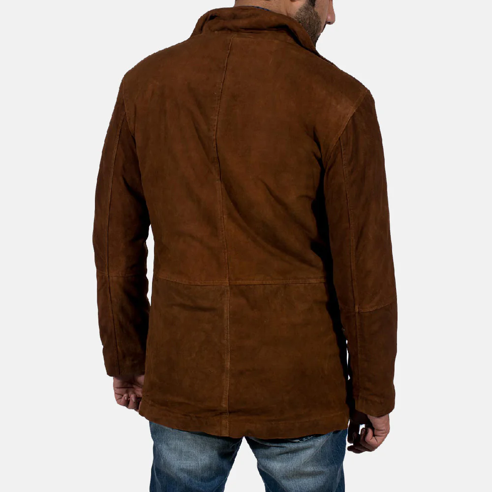 Brown Long Coat Style Jacket - Image 2